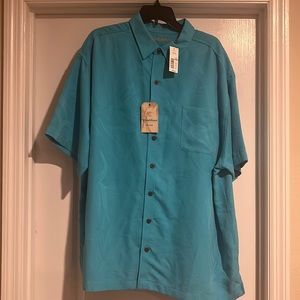 Caribbean Ocean Blue casual shirt. 2XB. Brand new with tags